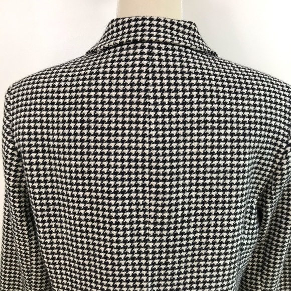 𝅺Vintage 90’s Talbots Women’s Houndstooth Wool Blazer Size 8 Classic - Picture 8 of 11